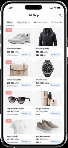 TG Shop — Telegram do‘kon